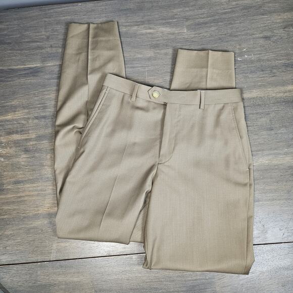 Lauren Ralph Lauren Ankle Dress Pants Tan Womens Size 12R Flatfront Business - Picture 3 of 9